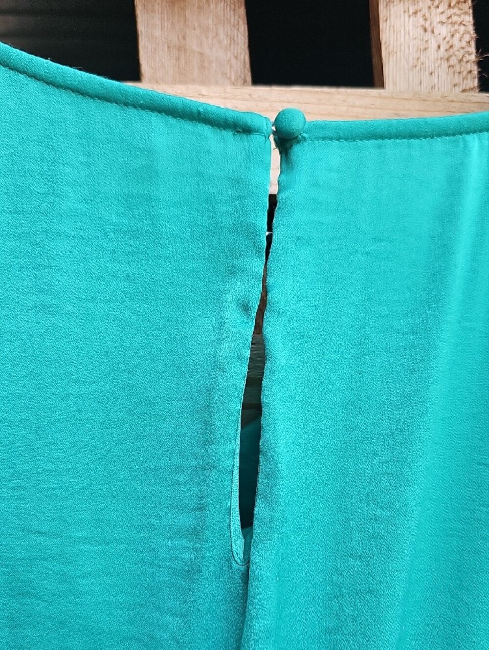 BCBGMaxAzria Teal Draped Cowl Midi Dress - Picture 7 of 9